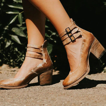 Herbstliche & stilvolle Damen Lederschuhe mit rutschfester Sohle – Amalia