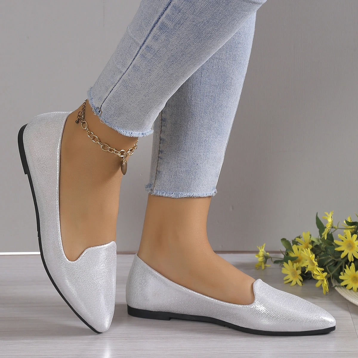 Elegante Herbst-Spitze Ballerinas mit Stretch - Vivienne