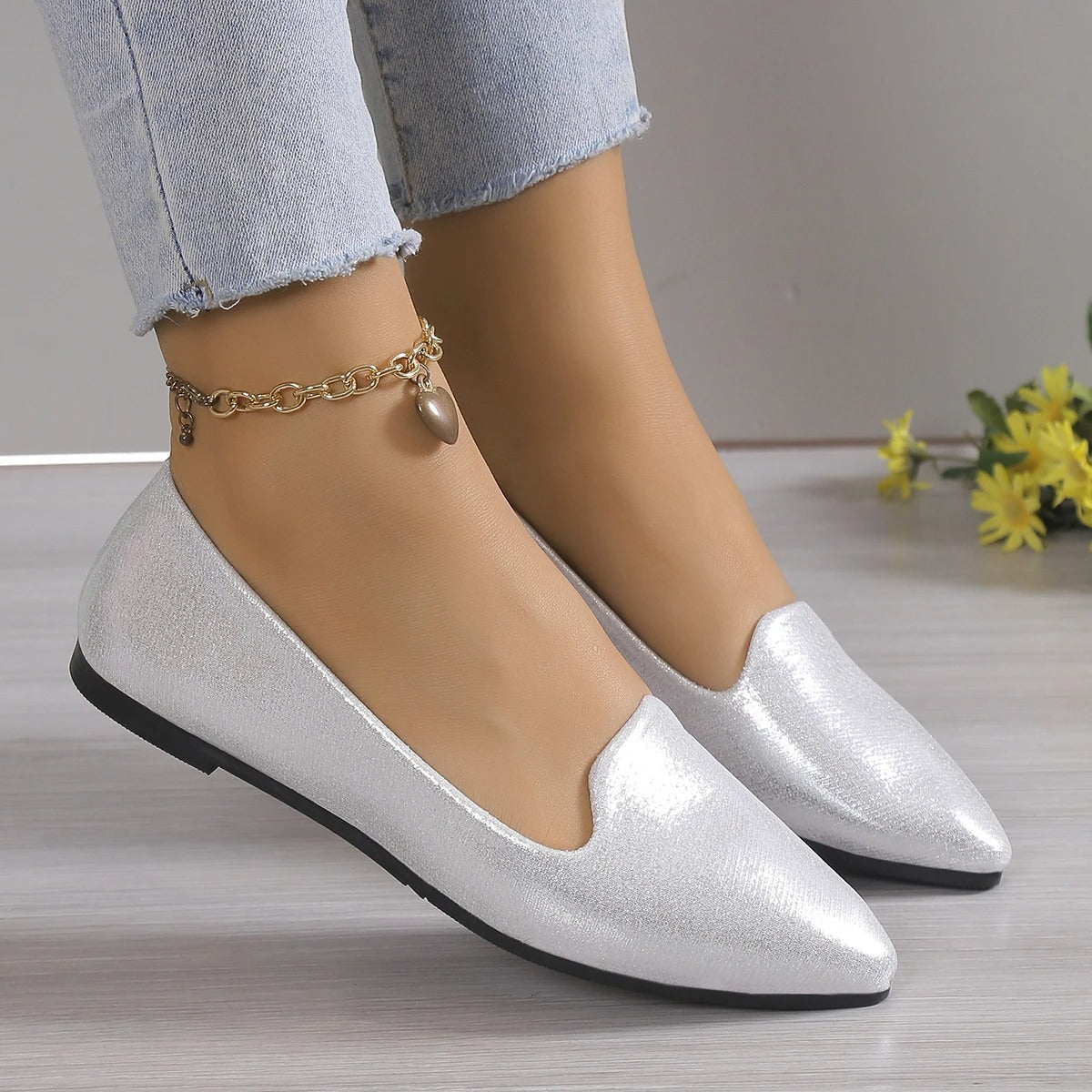 Elegante Herbst-Spitze Ballerinas mit Stretch - Vivienne