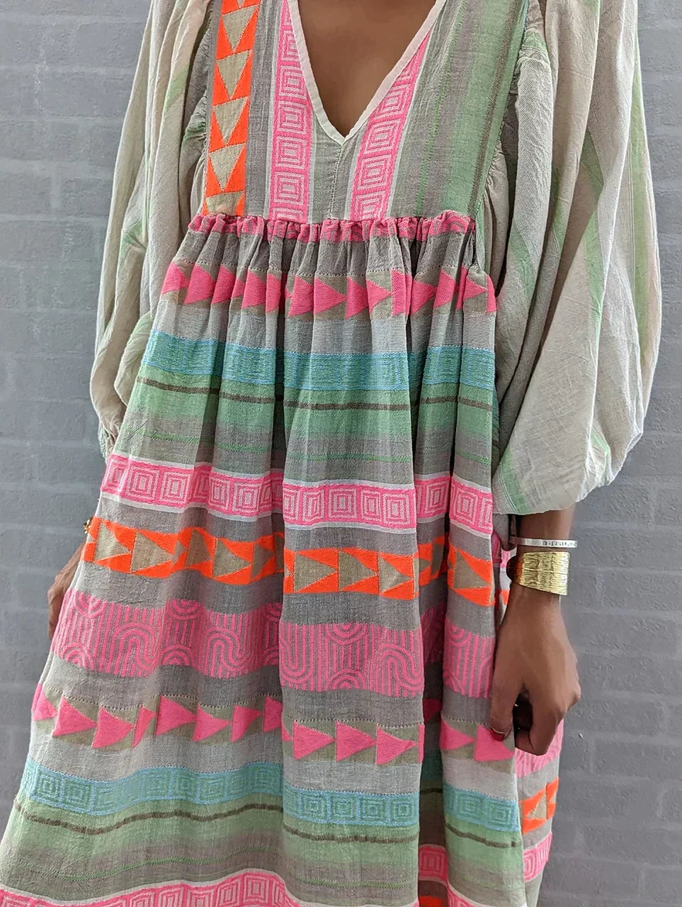 Herbstliches Maxikleid mit Farbverlauf – Solenne