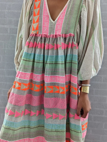 Herbstliches Maxikleid mit Farbverlauf – Solenne