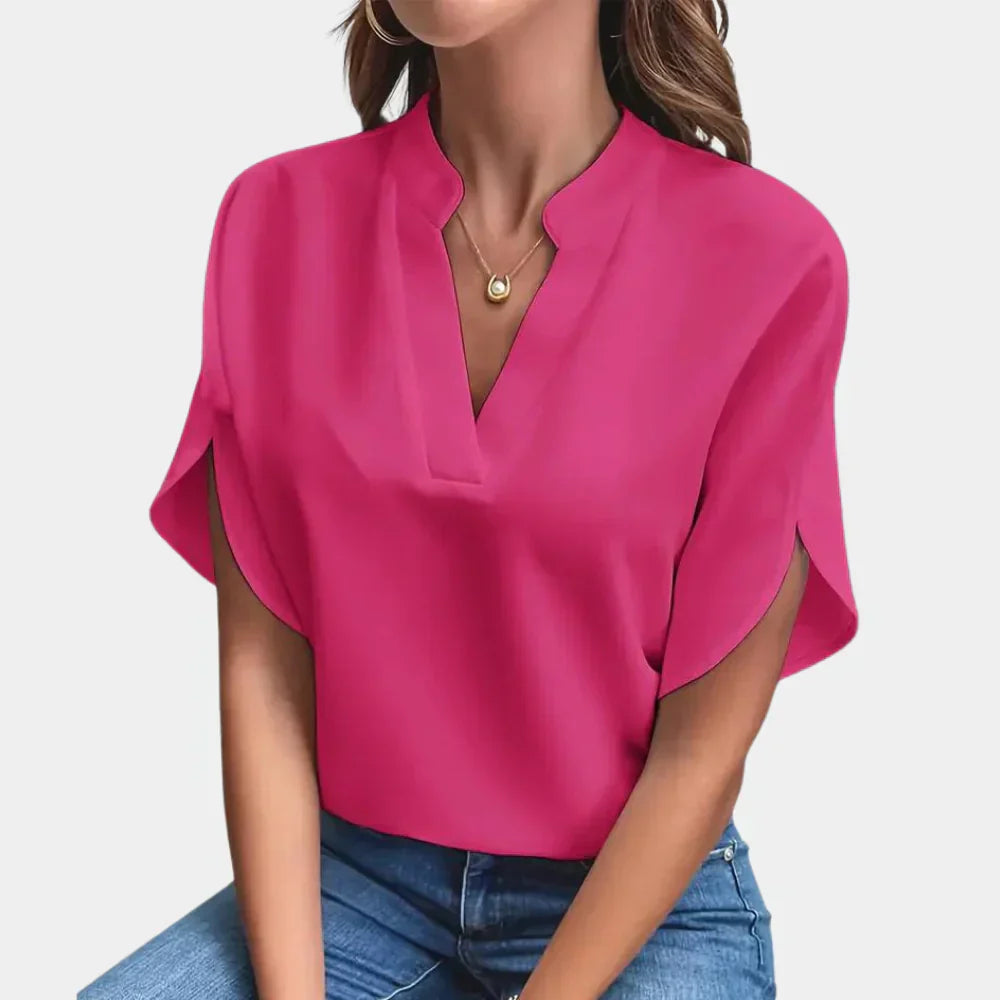 Herbstliche Damenbluse – Ella