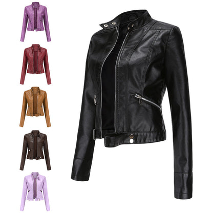 Stilvolle Damen Lederjacke in klassischem Design – Marlene Herbstedition
