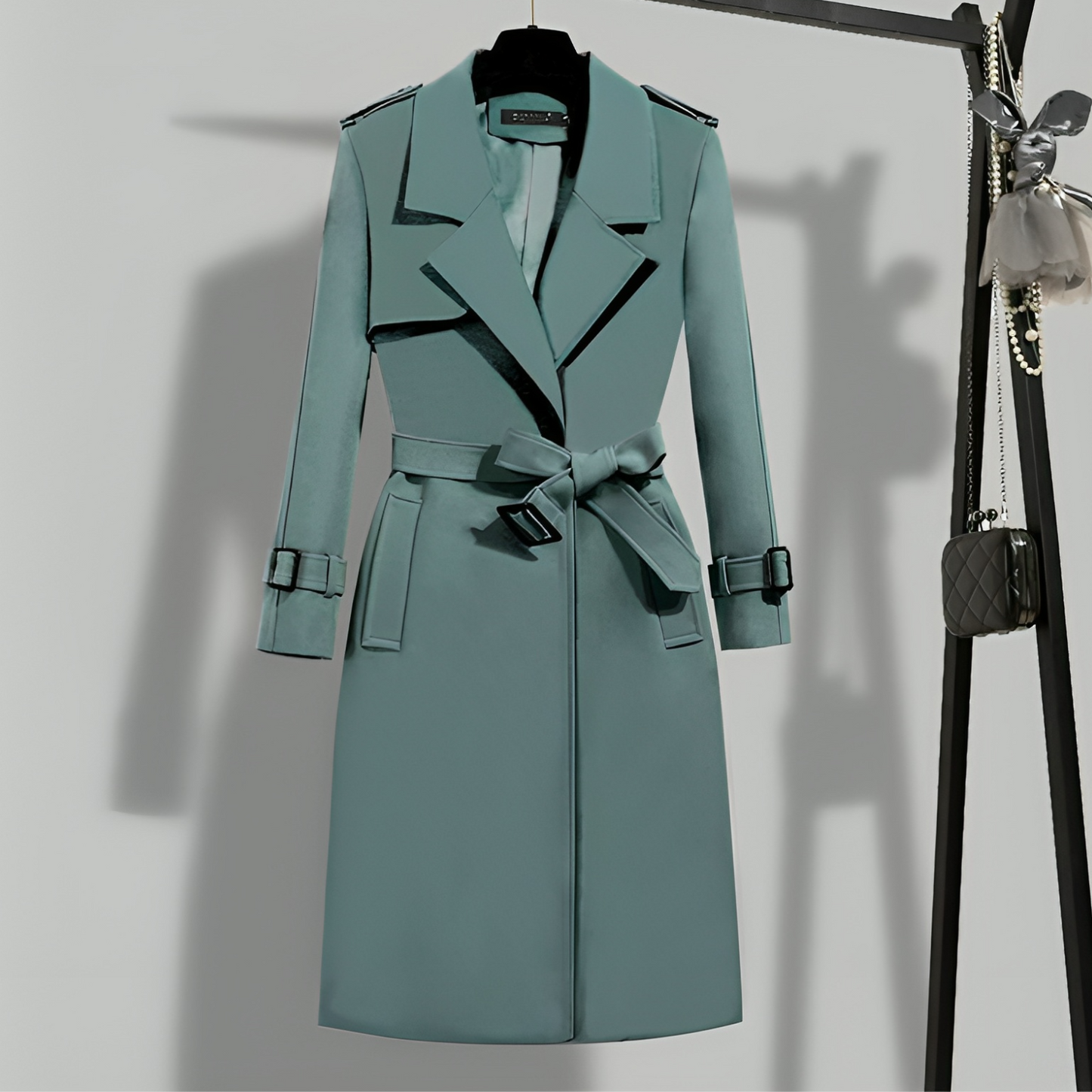 Damen Trenchcoat mit Taille & Knopfleiste – Sophia