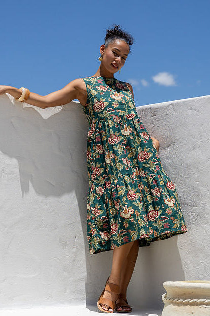 Ärmelloses Midilanges Kleid - Larissa