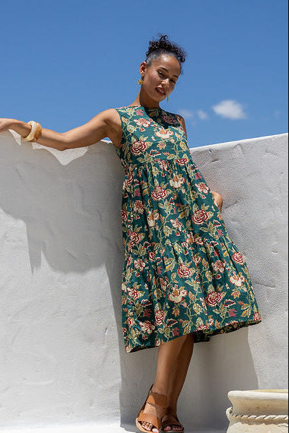 Ärmelloses Midilanges Kleid - Larissa