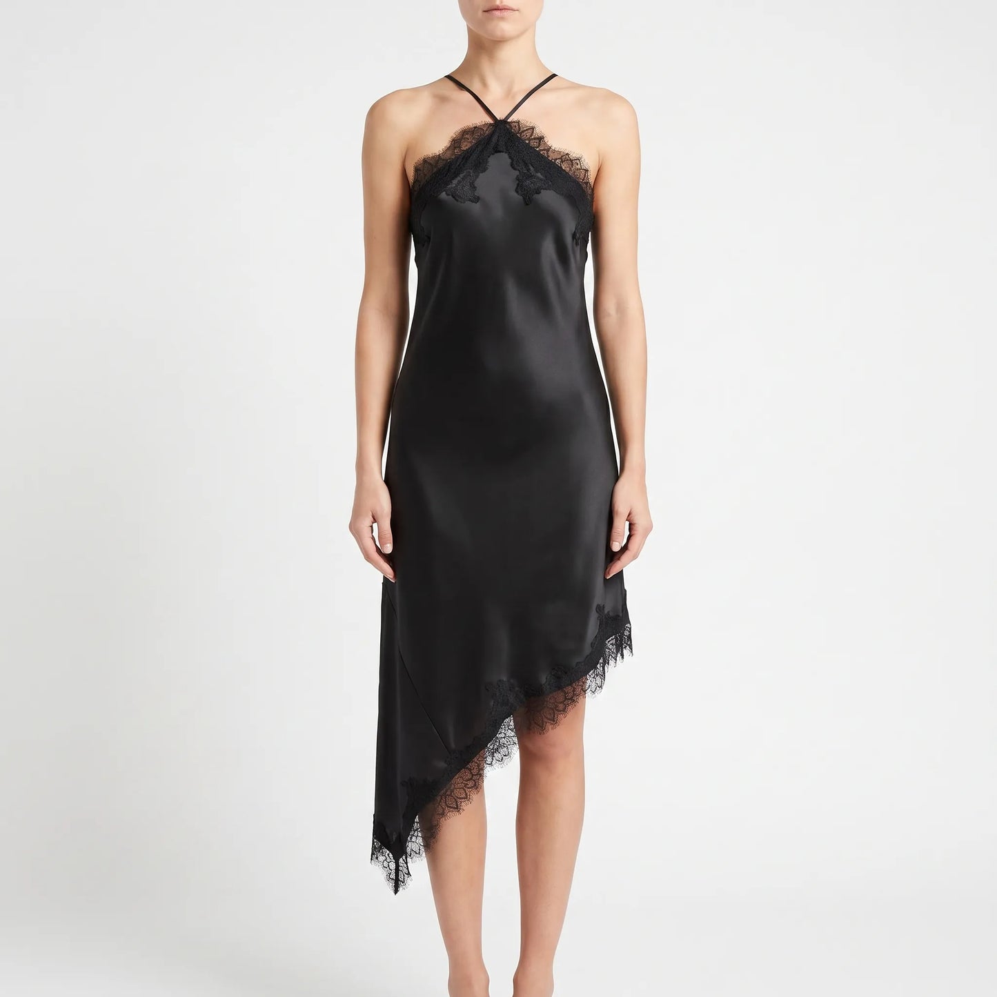 Asymmetrisches Midi-Slipkleid -  Mattie