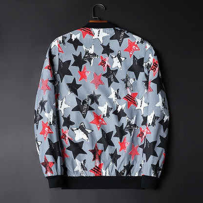 Herbstliche Bedruckte Herren-Bomberjacke - Enzo