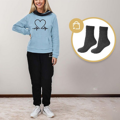 BEQUEMER ZWEITEILIGER DAMEN TRAININGSANZUG - HERBST WARMFLEX™