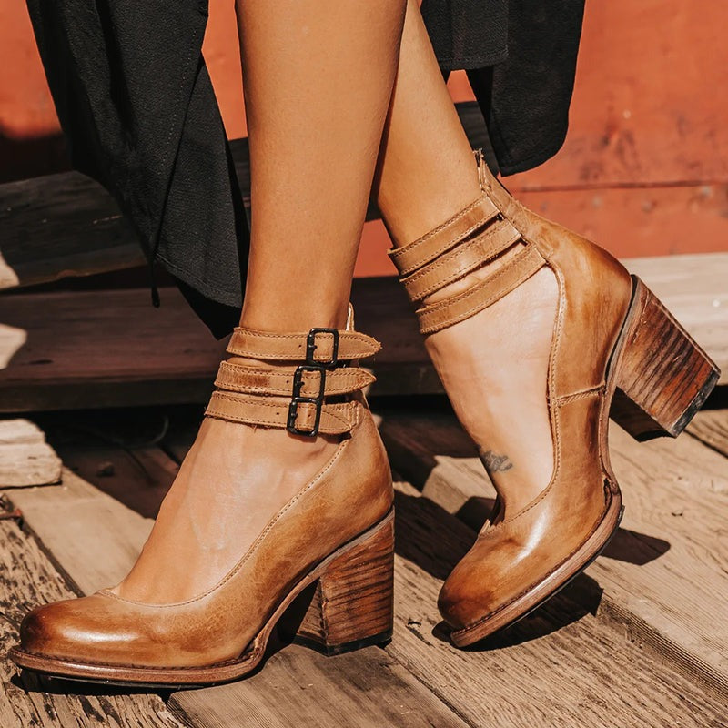 Herbstliche & stilvolle Damen Lederschuhe mit rutschfester Sohle – Amalia