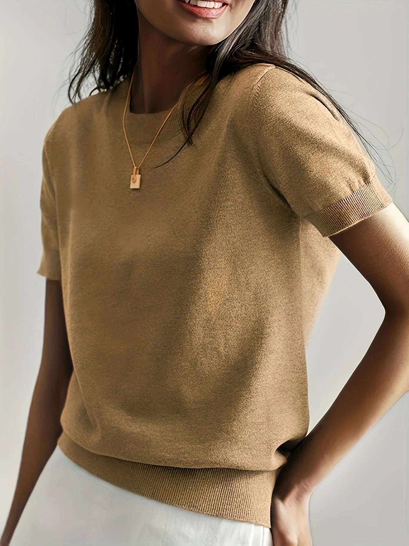 Damen Kurzarm-Herbstpullover – Mila