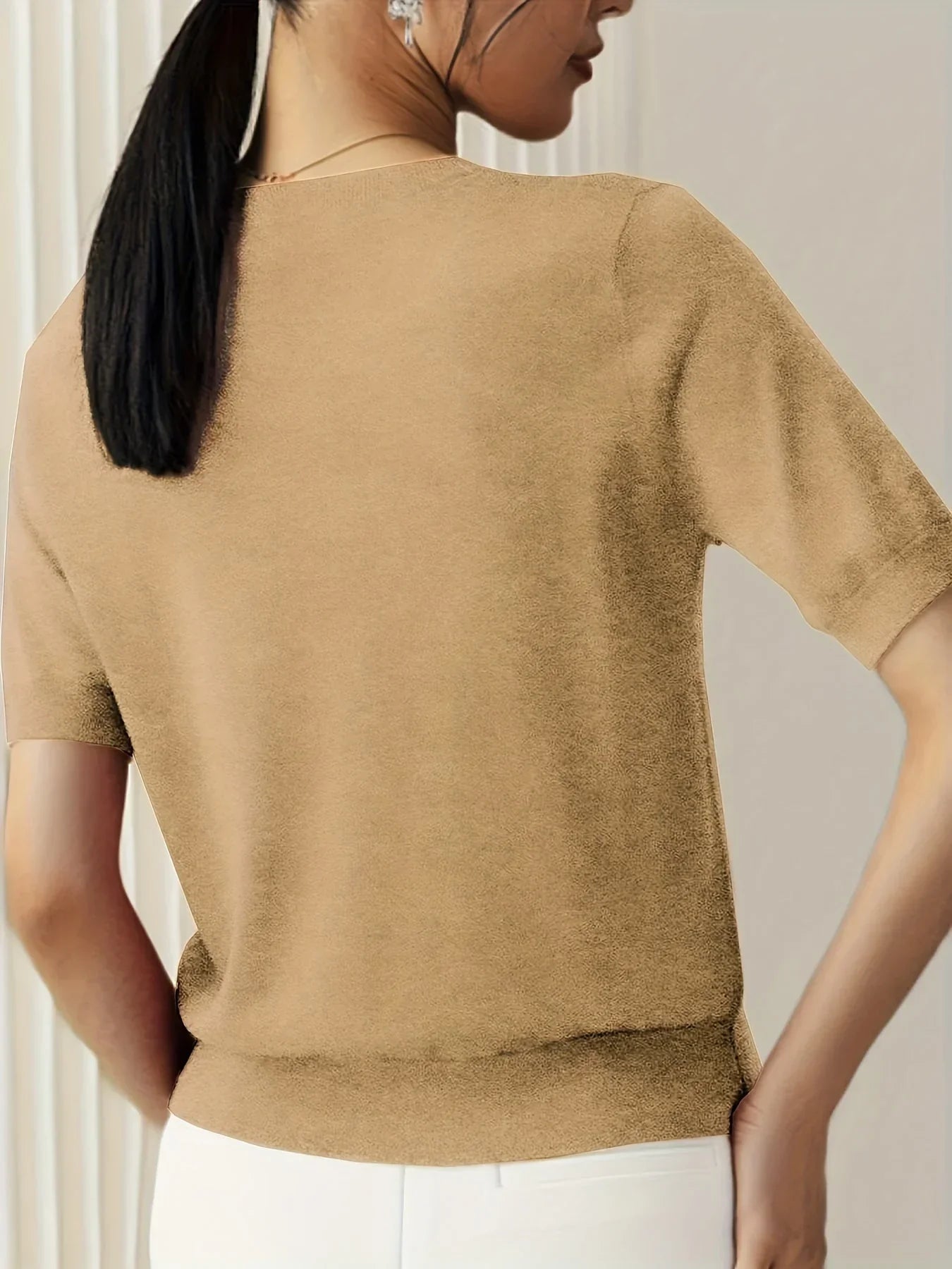 Damen Kurzarm-Herbstpullover – Mila