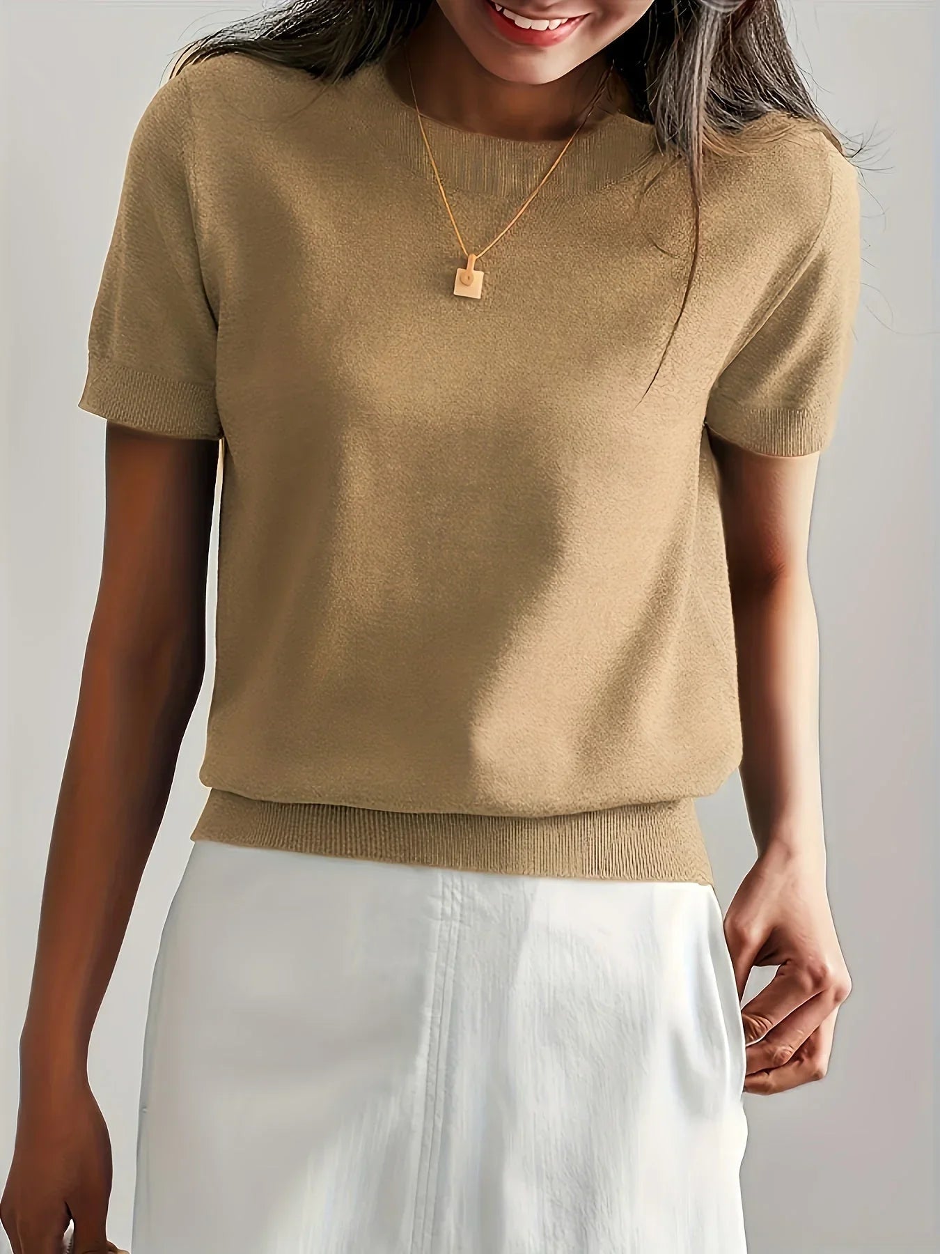 Damen Kurzarm-Herbstpullover – Mila