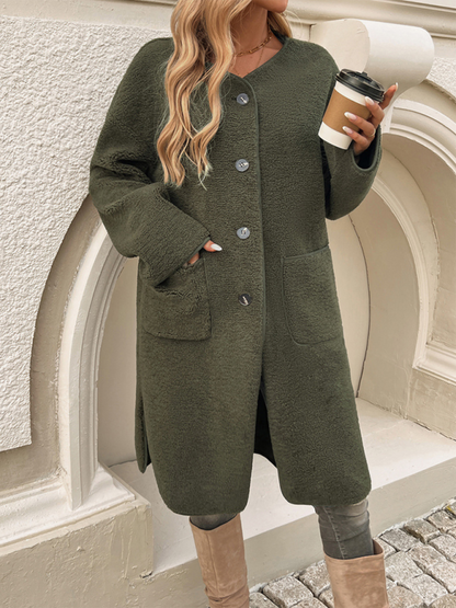 Bequemer Fleece-Mantel - Rita