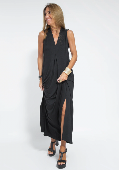Zweiteiliges Herbstliches Schlankmachendes Kleid mit Weste – Loreen