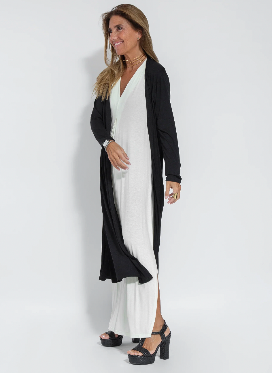 Herbstliches figurbetontes Kleid mit Weste – Valentina