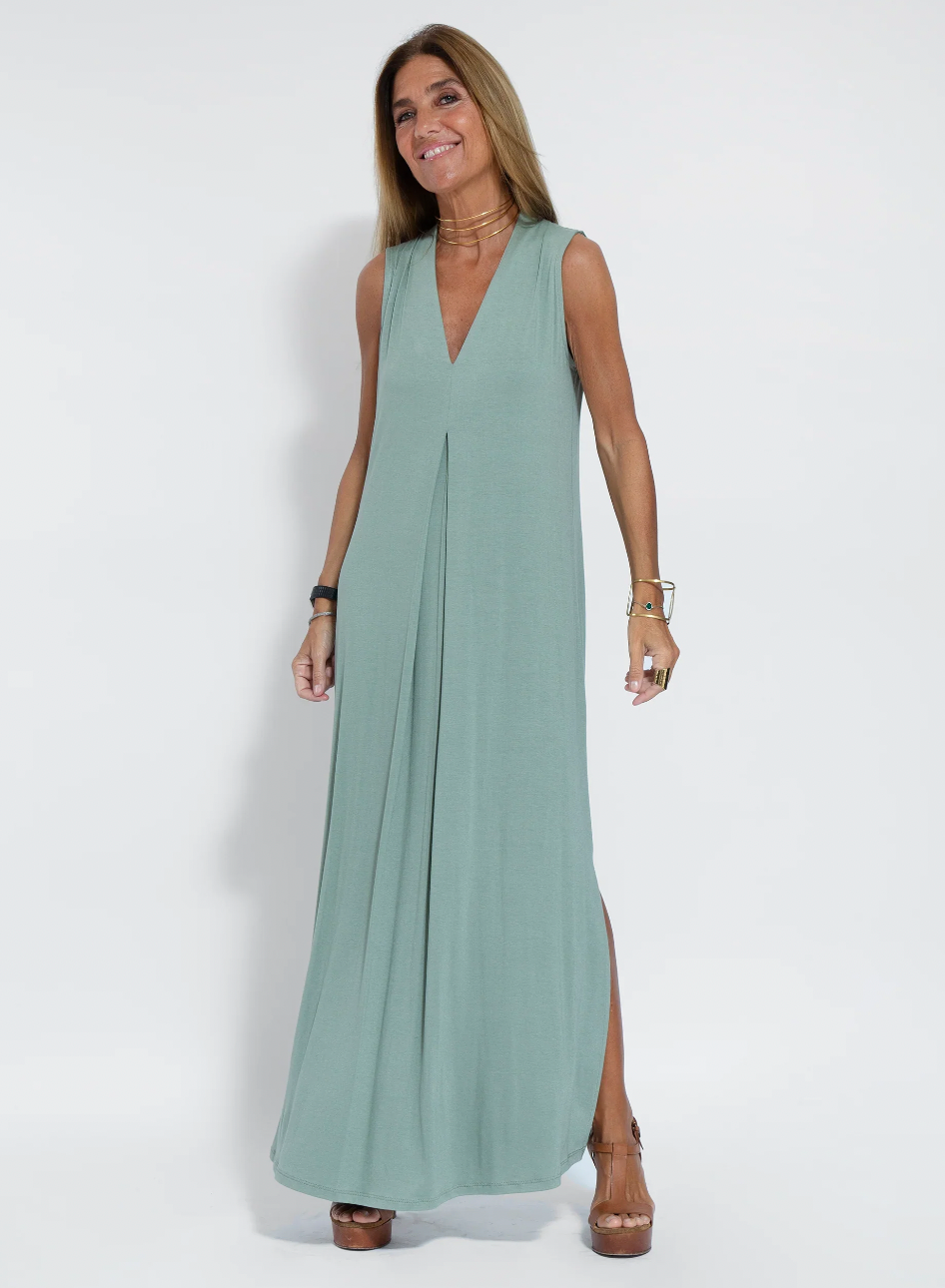 Herbstliches figurbetontes Kleid mit Weste – Valentina