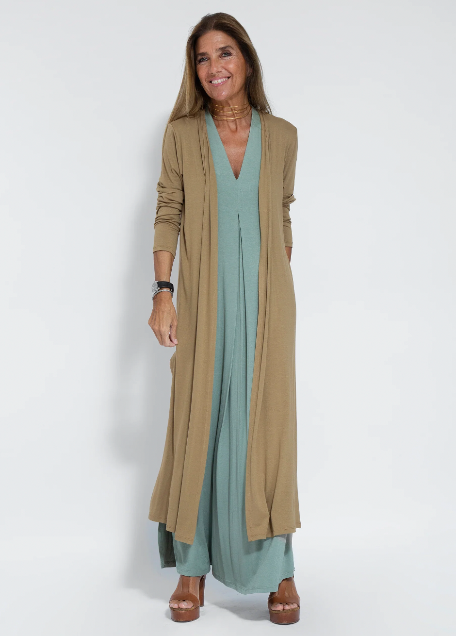Herbstliches figurbetontes Kleid mit Weste – Valentina