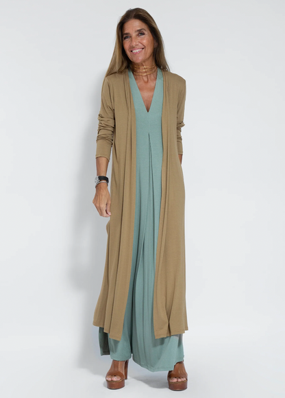 Herbstliches figurbetontes Kleid mit Weste – Valentina