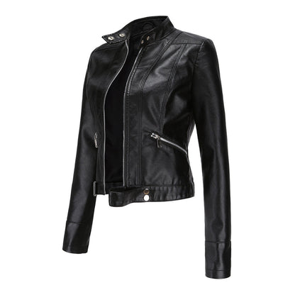 Stilvolle Damen Lederjacke in klassischem Design – Marlene Herbstedition