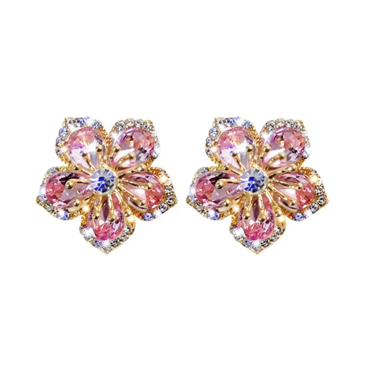 Blumenohrringe Mit Zirkonia - FloraEarrings 
