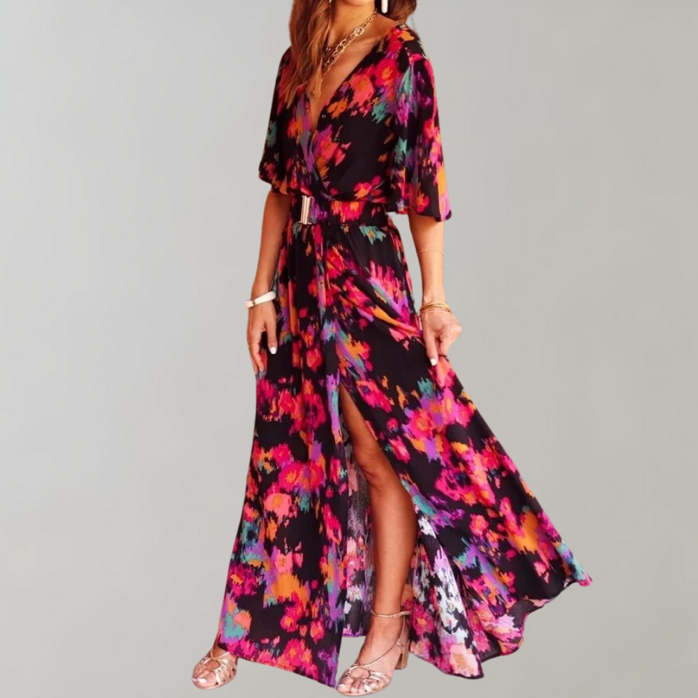 Herbstliches Maxi-Kleid – Alina