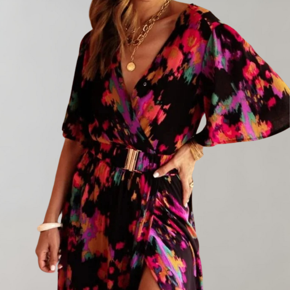 Herbstliches Maxi-Kleid – Alina