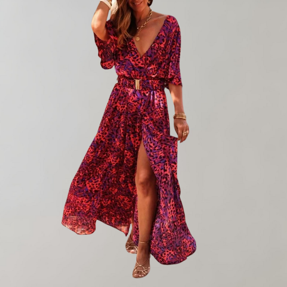 Herbstliches Maxi-Kleid – Alina