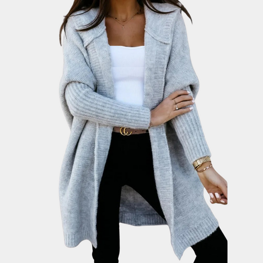 Strickjacke für Damen mit Kapuze – Mireille