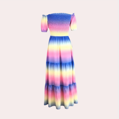 Off-Shoulder Geschichtete Sommerkleid – Noémie