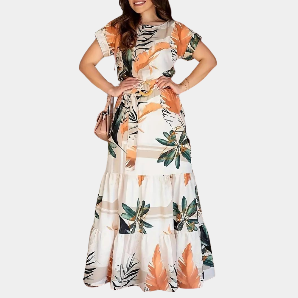 Sommerliches Blumenkleid aus Stretchstoff – Élodie