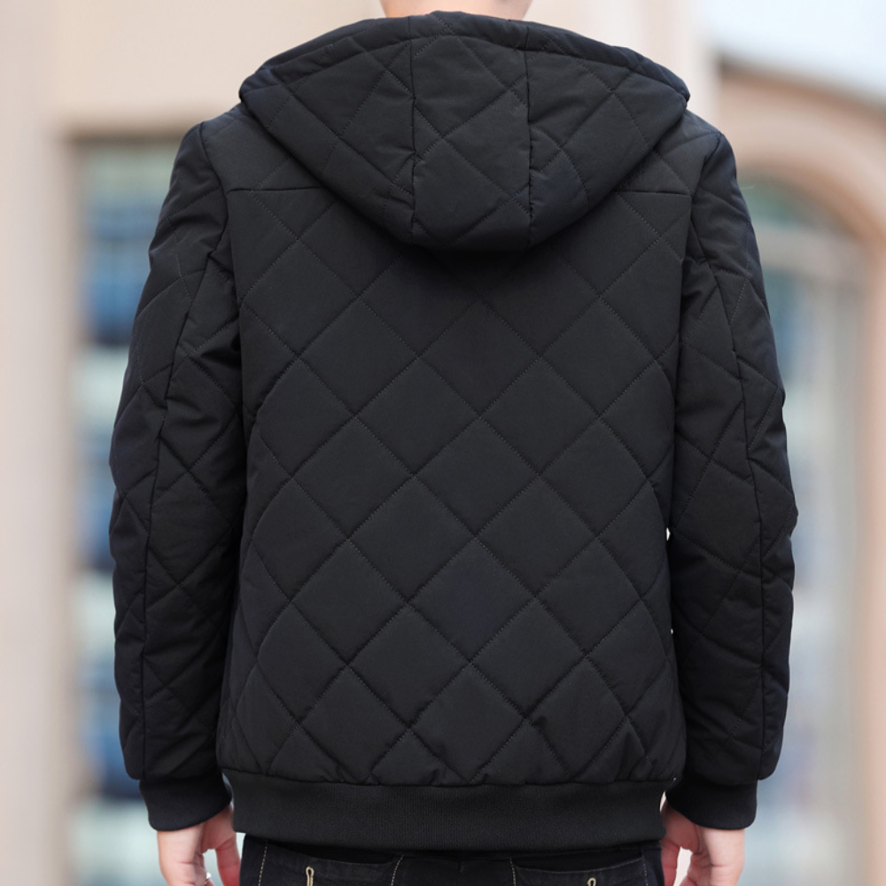 Gepolsterte Herrenjacke mit Kapuze – Dario