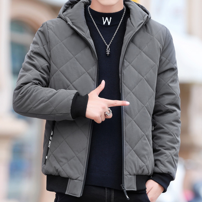 Gepolsterte Herrenjacke mit Kapuze – Dario
