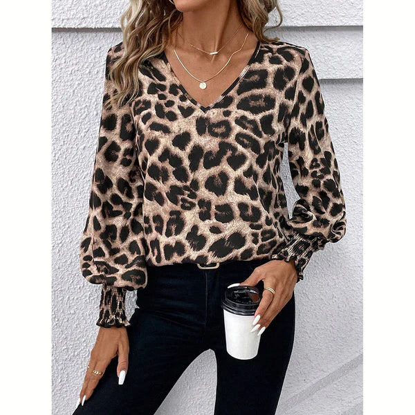 Trendige Damenbluse mit Leopardenmuster – Seraphina