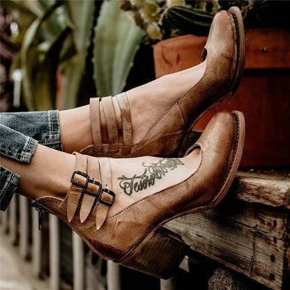 Herbstliche & stilvolle Damen Lederschuhe mit rutschfester Sohle – Amalia