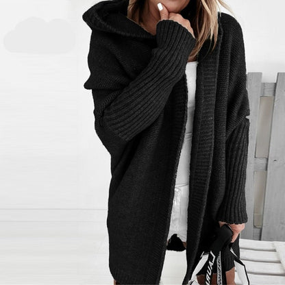 Herbstlicher Damen Kapuzen-Cardigan – Noelia