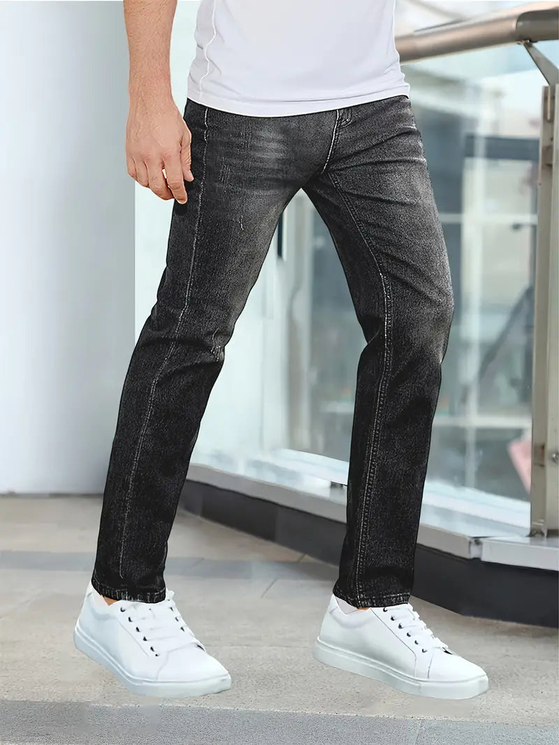 Casual Men's Jeans With A Faded Look - Alton