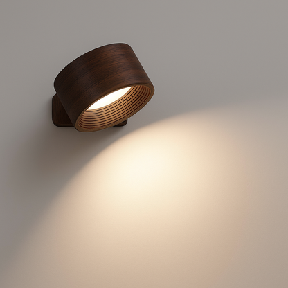 Schwarze kabellose LED-Wandleuchte, another view