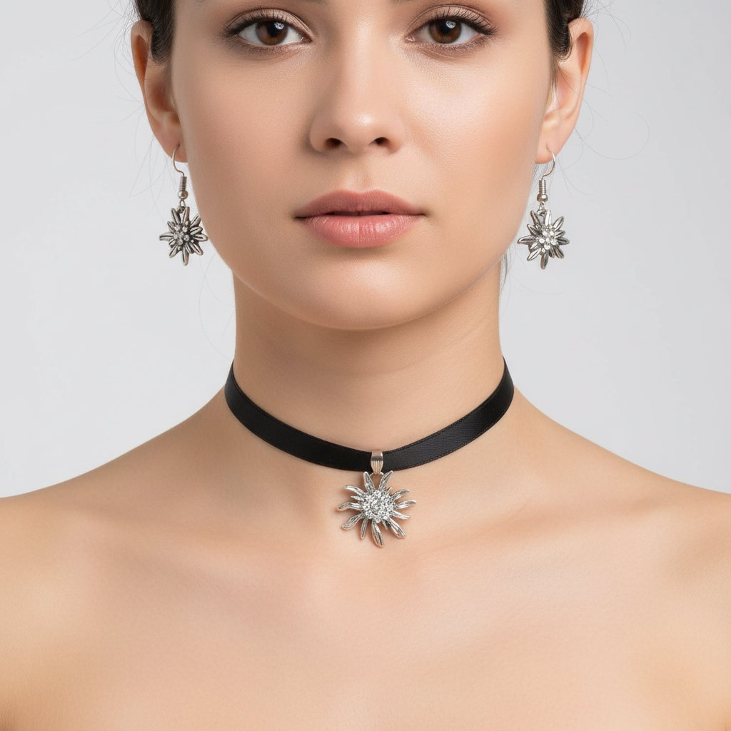 Choker Mit Edelweiß - AlpineGem 
