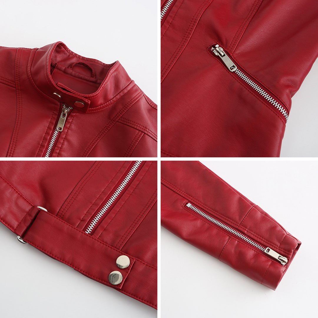 Stilvolle Damen Lederjacke in klassischem Design – Marlene Herbstedition
