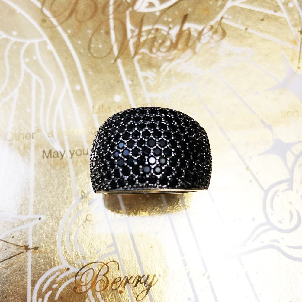 Cocktail-Ring Mit Pavé-Fassung - PaveShine 