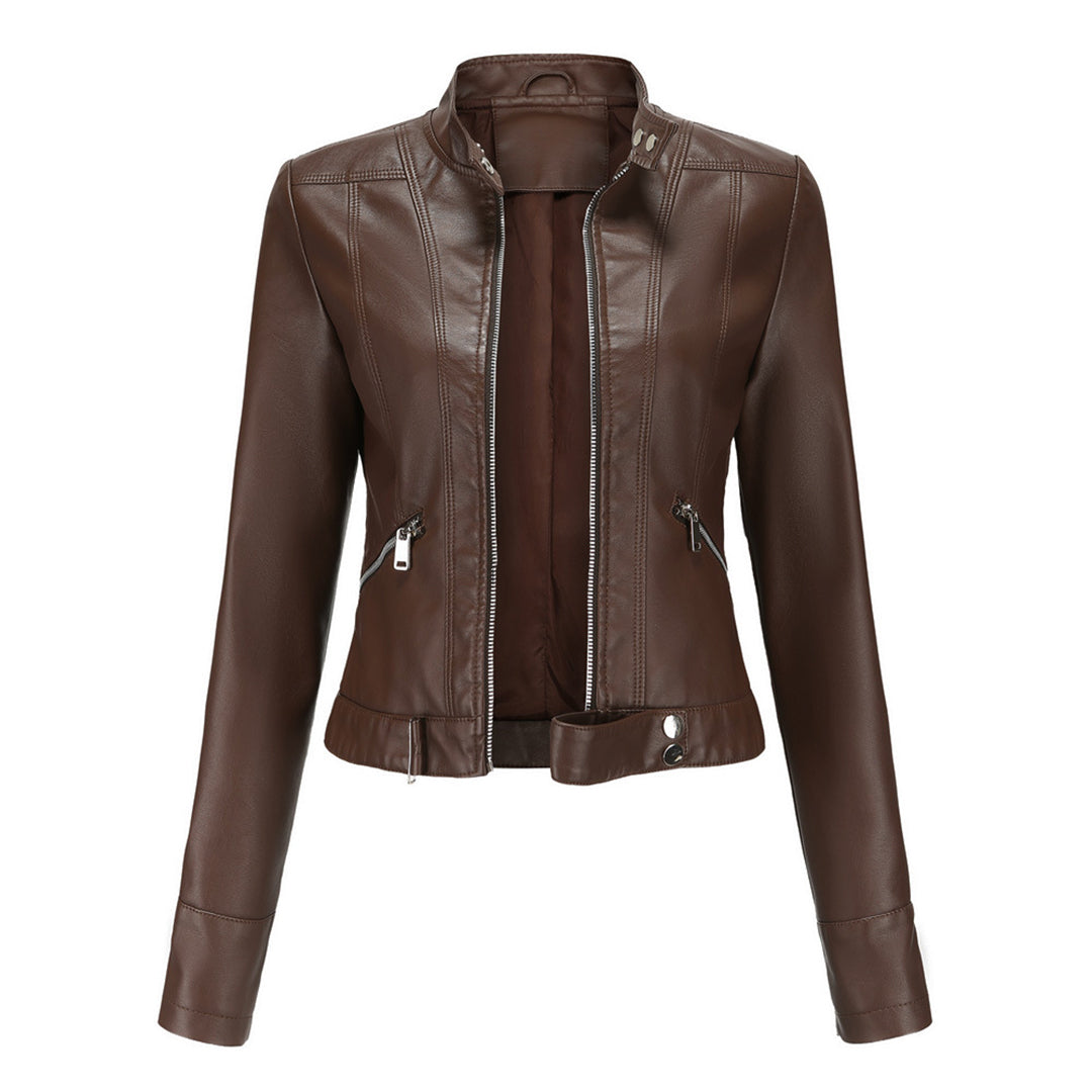 Stilvolle Damen Lederjacke in klassischem Design – Marlene Herbstedition