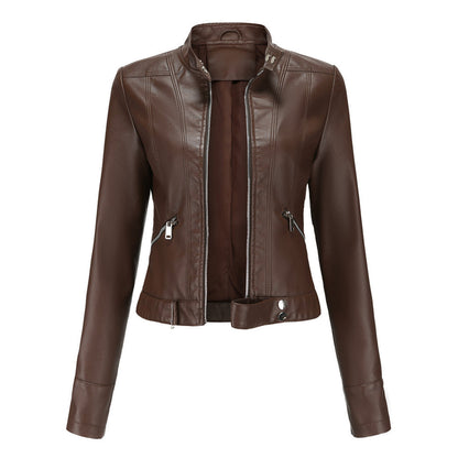 Stilvolle Damen Lederjacke in klassischem Design – Marlene Herbstedition
