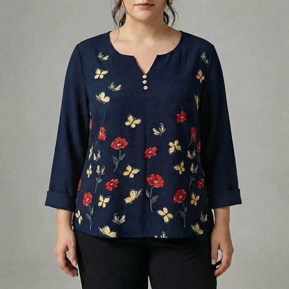 Damenbluse Lang In Plus Size - Stella