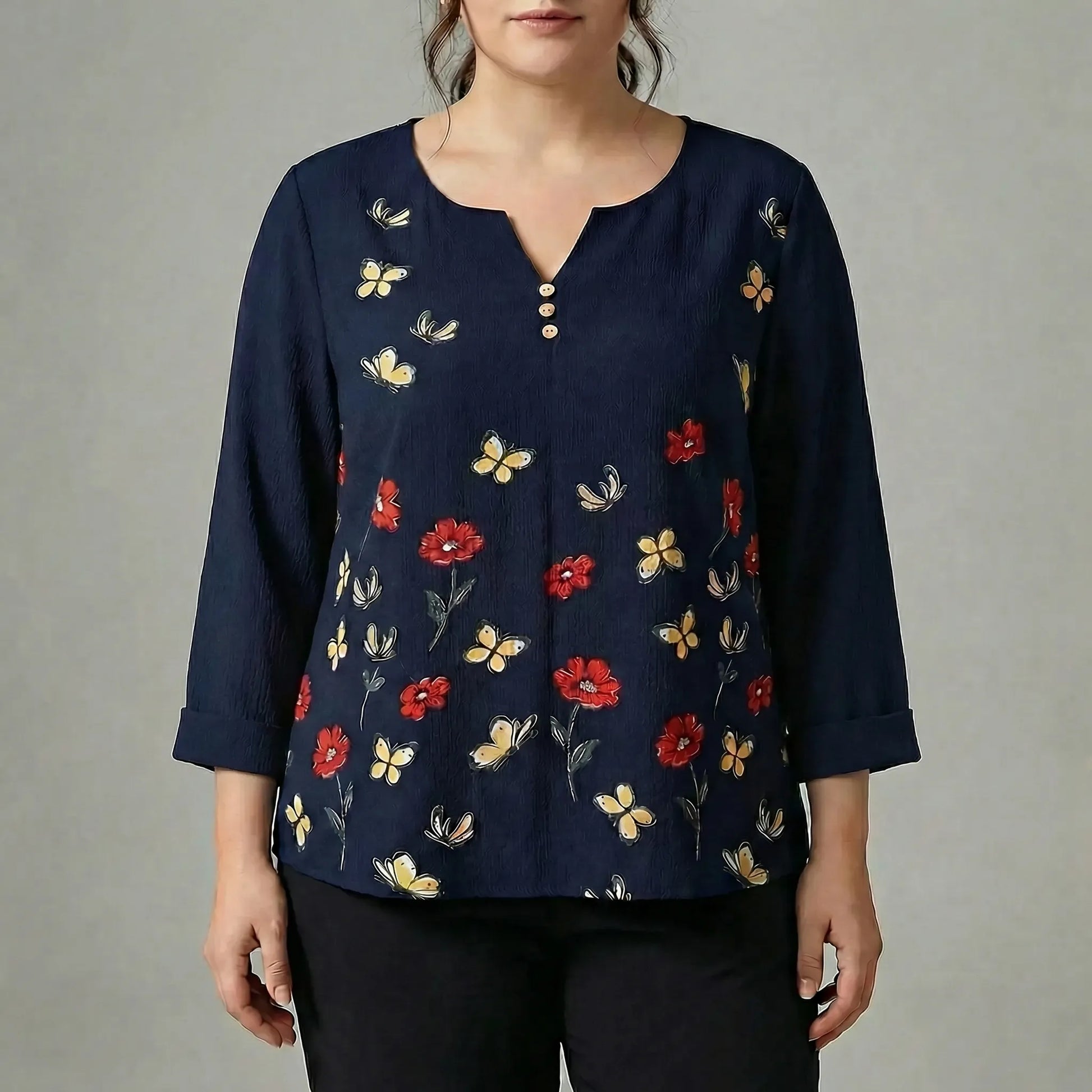 Damenbluse Lang In Plus Size - Stella