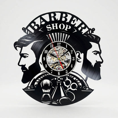 Dekorative Barbershop-Wanduhr - BarbelloTime
