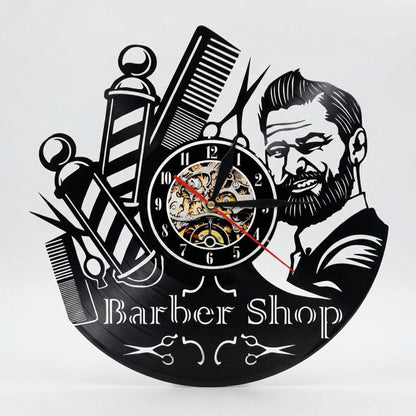 Dekorative Barbershop-Wanduhr - BarbelloTime