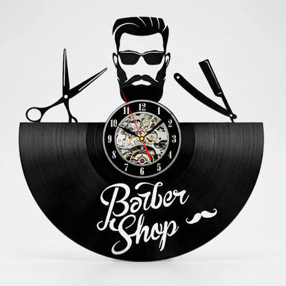 Dekorative Barbershop-Wanduhr - BarbelloTime