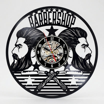 Dekorative Barbershop-Wanduhr - BarbelloTime