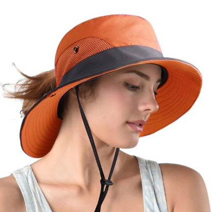 Stylischer Damen UV-Schutz Sonnenhut mit breiter Krempe – Livia